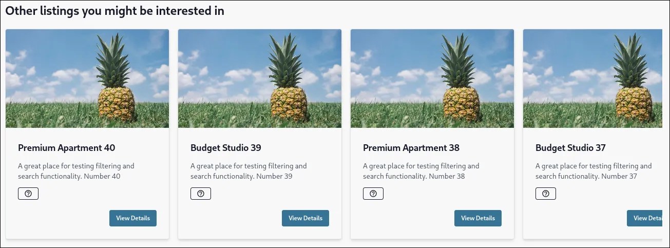 ListingCarousel Example